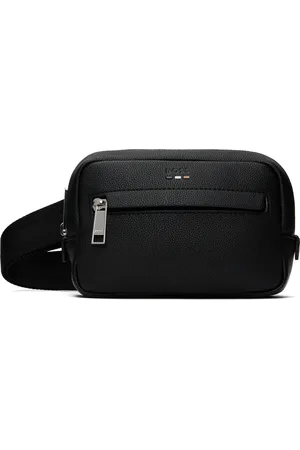 HUGO BOSS Sac noir en cuir synthétique grainé