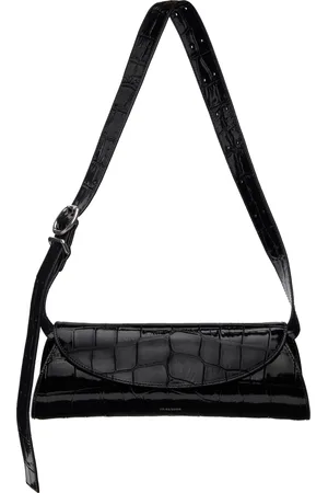 Jil Sander Petit sac noir à boucle Cannolo