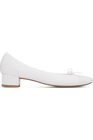 Repetto Chaussures de style ballerine à talon Camille blanches