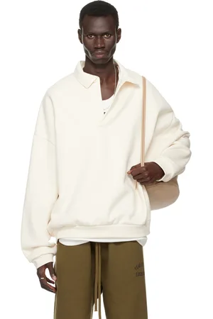 FEAR OF GOD Polo blanc cassé à bouton unique