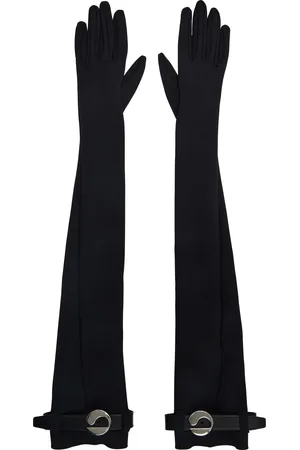 COPERNI Gants noirs en jersey à sangle de style ceinture à logo
