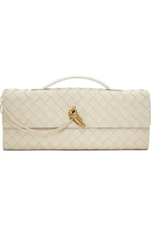 Bottega Veneta Pochette blanc cassé à ferrure Andiamo