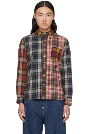 Beams Chemise multicolore à carreaux et à panneaux