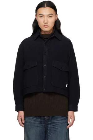NANAMÍCA Blouson bleu marine en tricot