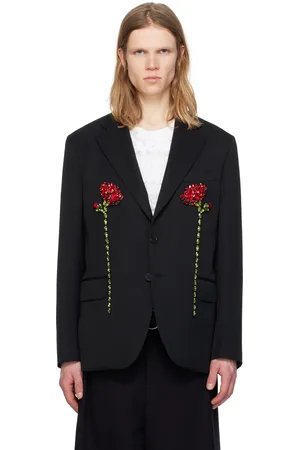 Simone Rocha Veston noir à deux appliqués d