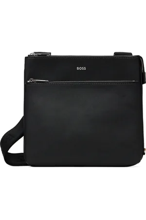 HUGO BOSS Sac noir en cuir saffiano