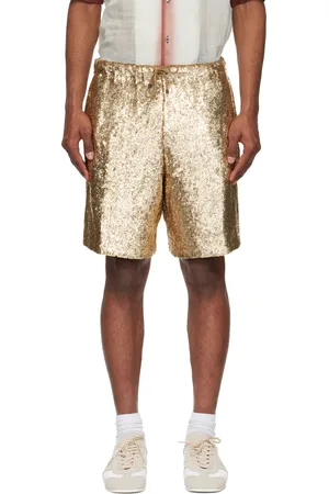 DRIES VAN NOTEN Short doré à paillettes