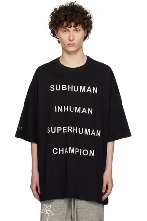 Rick Owens T-shirt Tommy noir édition Champion