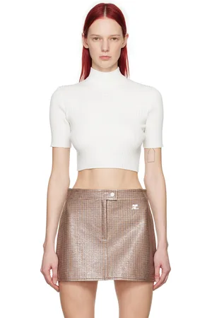 Courrèges T-shirt écourté blanc