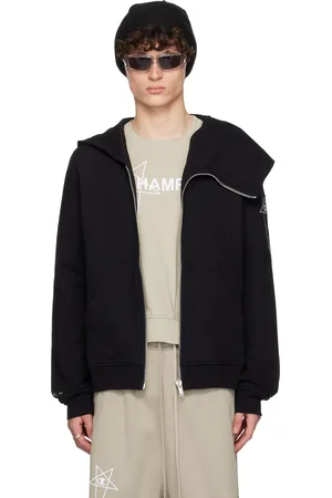 Rick Owens Pull à capuche Mountain noir édition Champion
