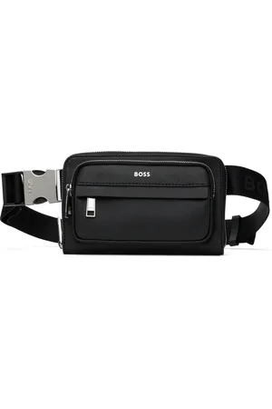 HUGO BOSS Sac noir en cuir saffiano