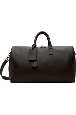 HUGO BOSS Sac de sport brun en cuir grainé édition BECKHAM