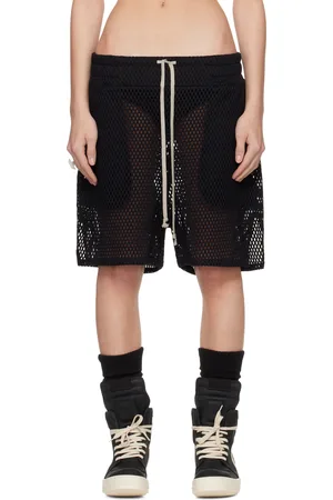 Rick Owens Short noir en filet édition Champion