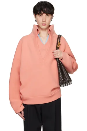 Bottega Veneta Pull rose en laine compacte