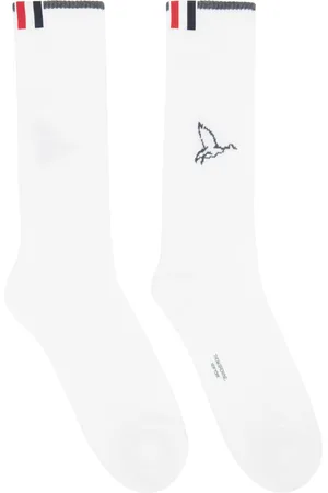 Thom Browne Chaussettes blanches à logos d
