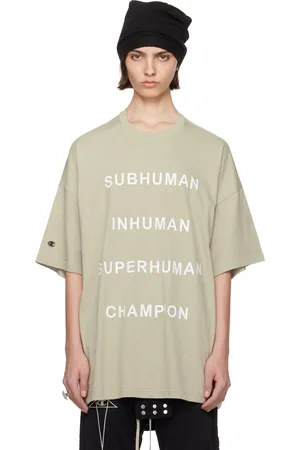 Rick Owens T-shirt Tommy blanc cassé édition Champion