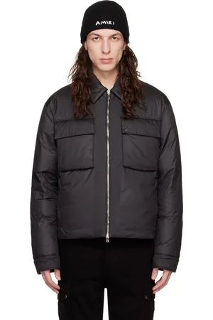 AMIRI Blouson noir rembourré en duvet à glissière
