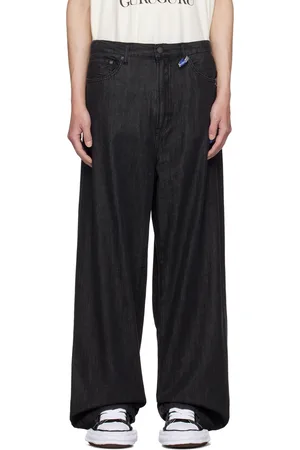 Maison Mihara Yasuhiro Jean ample noir en coton et en TENCEL®