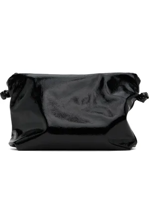 Kassl Editions Pochette noire en cuir synthétique verni