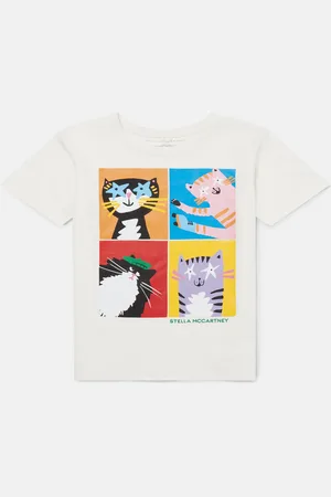 Stella McCartney T shirt graphique avec chats
