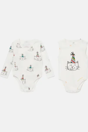 Stella McCartney Ensemble de barboteuses graphiques avec imprime chat