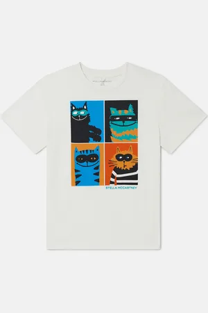 Stella McCartney T shirt graphique avec chats