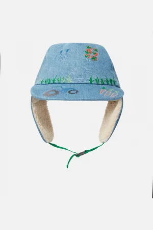 Stella McCartney Bonnet avec rabats d oreilles et broderie ferme, Femme
