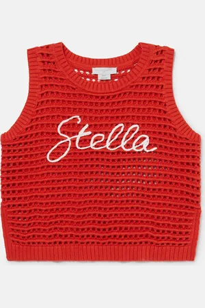 Stella McCartney Haut sans manches en crochet avec broderie Stella