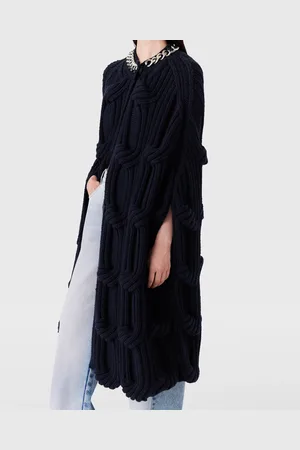 Stella McCartney Cape en maille torsadee avec chaine Falabella, Femme