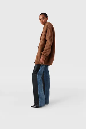 Stella McCartney Cardigan cotele oversize a col en V, Femme