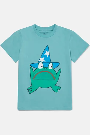 Stella McCartney T shirt a col ras du cou avec grenouille