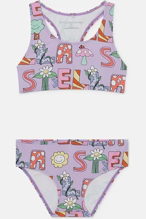 Stella McCartney Maillot de bain avec inscription imprimee