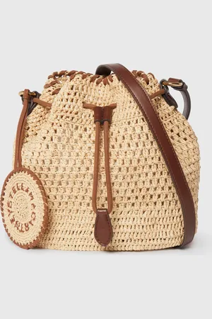 Stella McCartney Sac seau en raphia crochete Falabella, Femme