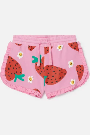 Stella McCartney Short a franges avec imprime fraise