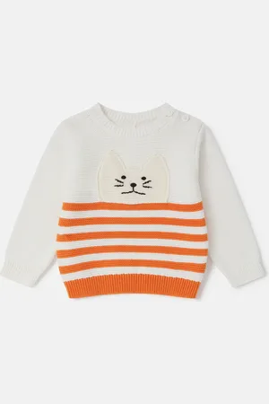 Stella McCartney Pull graphique avec broderie chat