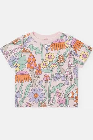 Stella McCartney T shirt a col ras du cou avec imprime foret