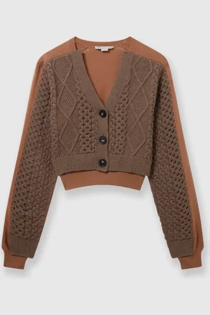 Stella McCartney Cardigan court hybride, Femme
