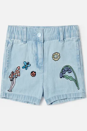 Stella McCartney Short en denim elastique Amis de la foret