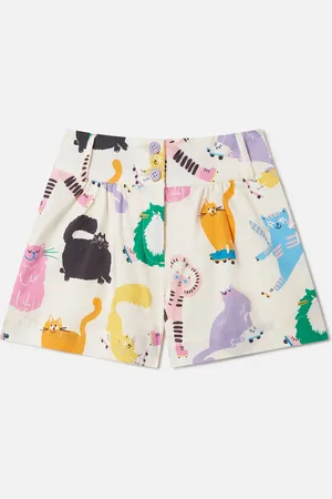 Stella McCartney Short avec imprime chats