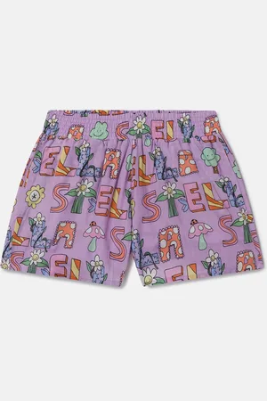 Stella McCartney Short elastique avec inscription Stella Woodland