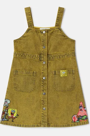 Stella McCartney Robe graphique en denim Bob l eponge
