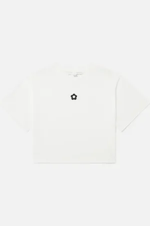 Stella McCartney T shirt graphique court avec motif floral, Femme