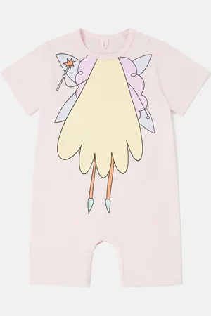 Stella McCartney Barboteuse graphique a col ras du cou avec fee