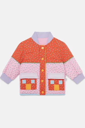 Stella McCartney Manteau en patchwork avec applique ferme, Femme