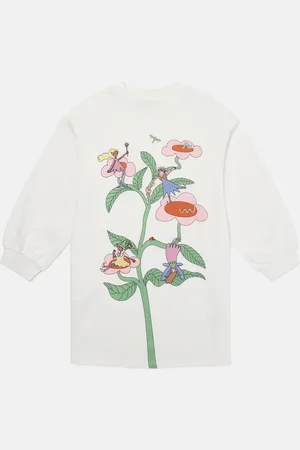 Stella McCartney Robe sweat shirt a col ras du cou avec imprime fees