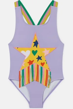 Stella McCartney Maillot de bain graphique avec etoile a franges