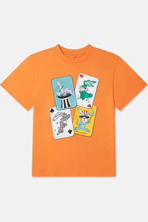 Stella McCartney T shirt graphique a col ras du cou avec lapin de magicien