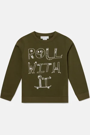 Stella McCartney T shirt graphique a manches longues avec inscription