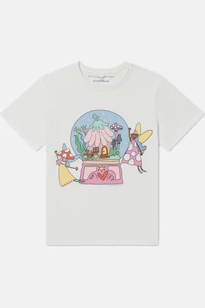 Stella McCartney T shirt a col ras du cou avec imprime fees