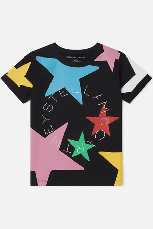 Stella McCartney T shirt avec logo et motif etoile, Femme